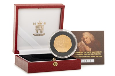 Lot 34 - ELIZABETH II GOLD PROOF FIFTY PENCE COIN