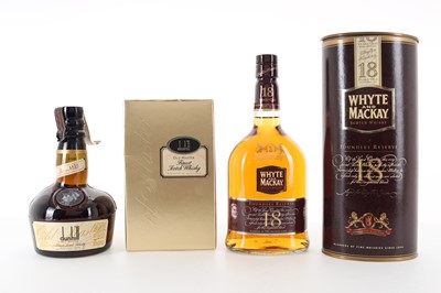 Lot 128 - WHYTE & MACKAY 18 YEAR OLD FOUNDERS RESERVE AND DUNHILL OLD MASTER 50CL