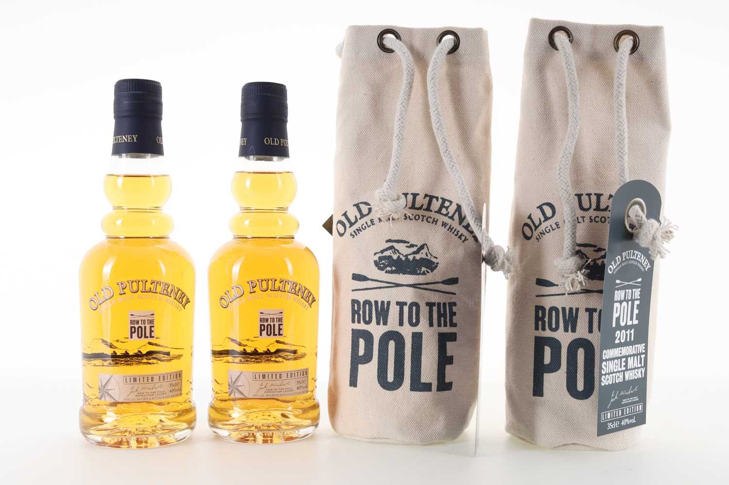Lot 94 - TWO BOTTLES OF OLD PULTENEY ROW TO THE POLE 2011 LIMITED EDITION 35CL