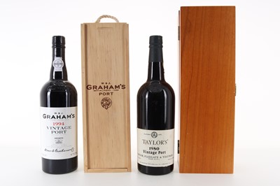 Lot 134 - TAYLOR'S 1980 VINTAGE AND GRAHAM'S 1994 VINTAGE