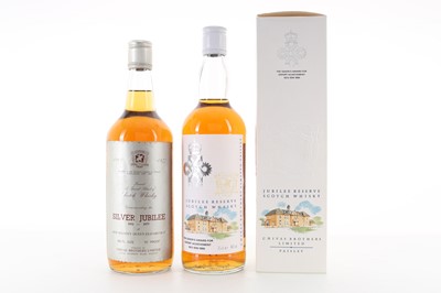 Lot 154 - CHIVAS BROTHERS SILVER JUBILEE 1977 26 2/3 FL OZ AND 1990 JUBILEE RESERVE 75CL