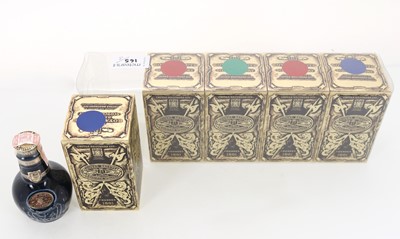 Lot 165 - FIVE CHIVAS ROYAL SALUTE 21 YEAR OLD MINIATURE DECANTERS, CHIVAS BLEND YOUR OWN WHISKY KIT