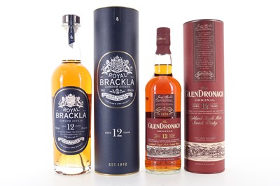 Lot 175 - GLENDRONACH 12 YEAR OLD AND ROYAL BRACKLA 12 YEAR OLD