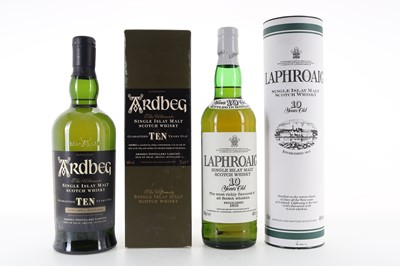 Lot 184 - ARDBEG 10 YEAR OLD AND LAPHROAIG 10 YEAR OLD