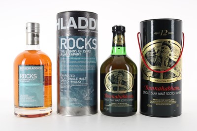 Lot 236 - BUNNAHABHAIN 12 YEAR OLD AND BRUICHLADDICH ROCKS