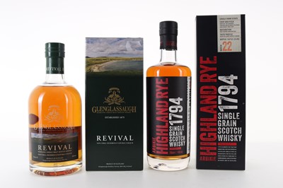 Lot 243 - ARBIKIE HIGHLAND RYE BATCH #22 AND GLENGLASSAUGH REVIVAL