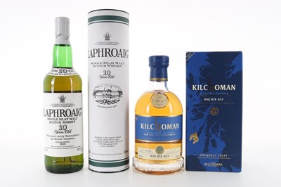 Lot 255 - LAPHROAIG 10 YEAR OLD AND KILCHOMAN MACHIR BAY