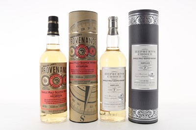 Lot 256 - AUCHROISK 2008 8 YEAR OLD PROVENANCE AND MORTLACH 2007 7 YEAR OLD HEPBURN'S CHOICE