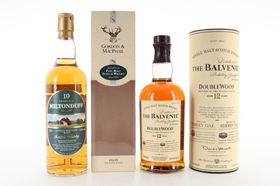 Lot 268 - BALVENIE 12 YEAR OLD ODUBLEWOOD AND MILTONDUFF 10 YEAR OLD GORDON & MACPHAIL