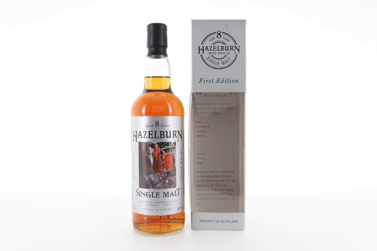 Lot 271 - HAZELBURN 8 YEAR OLD FIRST EDITION - THE STILLS