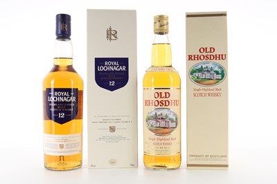 Lot 302 - ROYAL LOCHNAGAR 12 YEAR OLD AND OLD RHOSDHU 5 YEAR OLD