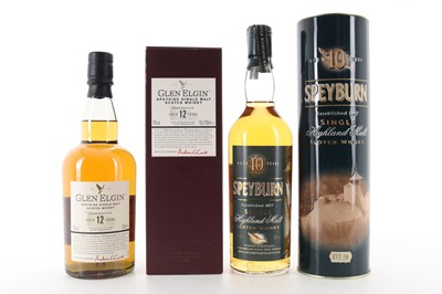 Lot 306 - GLEN ELGIN 12 YEAR OLD AND SPEYBURN 10 YEAR OLD