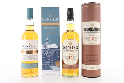 Lot 310 - KNOCKANDO 2002 12 YEAR OLD AND GLEN KEITH DISTILLERY EDITION