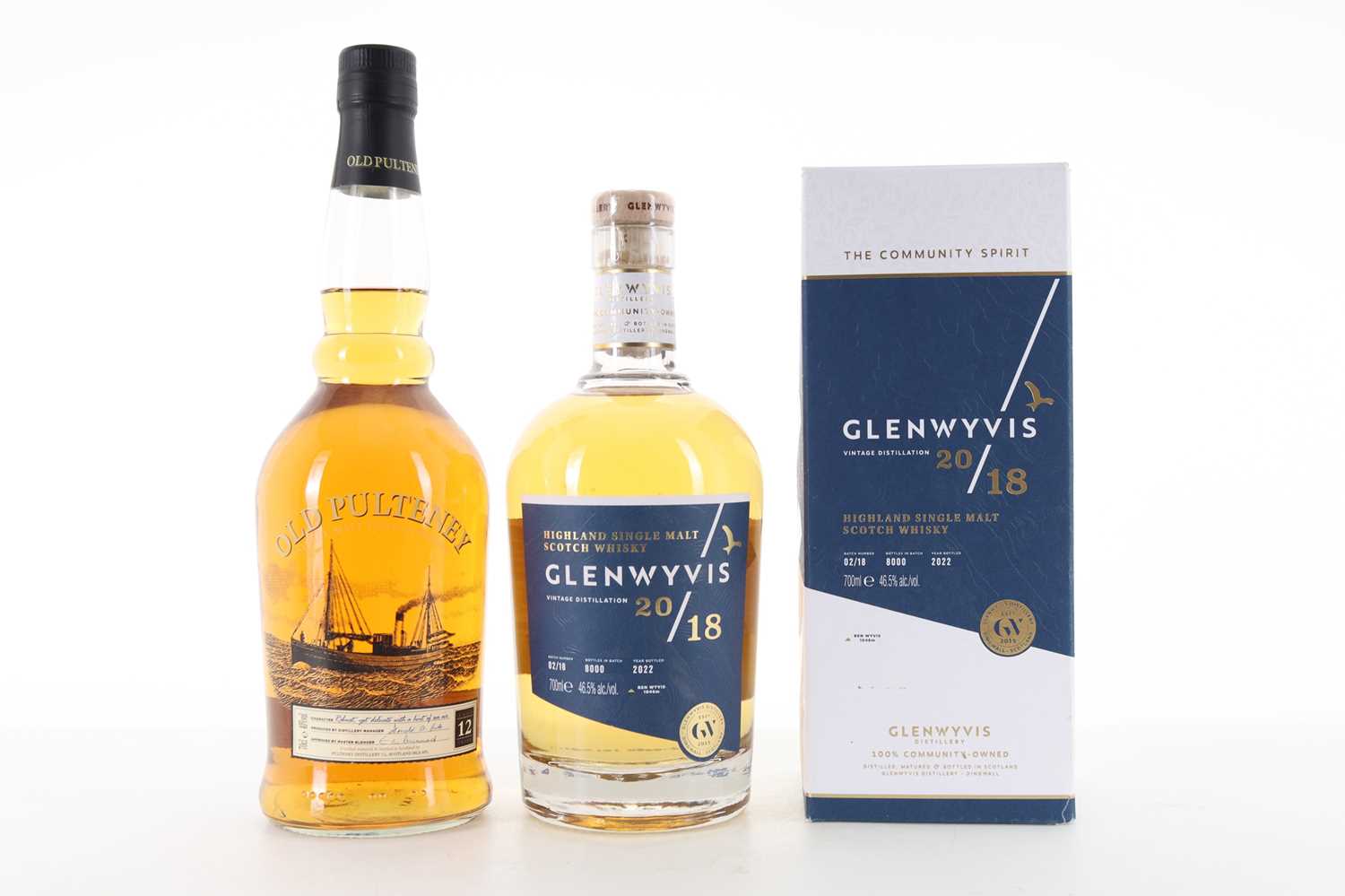 Lot 323 - OLD PULTENEY 12 YEAR OLD AND GLENWYVIS 2018 VINTAGE BATCH #2