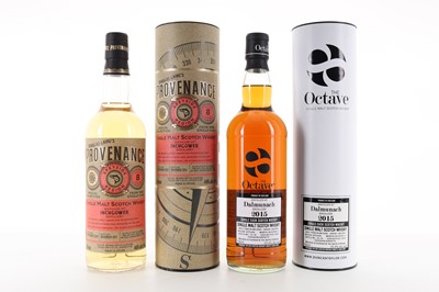 Lot 324 - INCGOWER 2007 8 YEAR OLD PROVENANCE AND DALMUNACH 2015 7 YEAR OLD THE OCTAVE