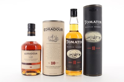 Lot 325 - EDRADOUR 10 YEAR OLD AND TOMATIN 10 YEAR OLD