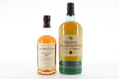 Lot 335 - BALVENIE 10 YEAR OLD FOUNDER'S RESERVE AND SINGLETON OF DUFFTOWN 12 YEAR OLD