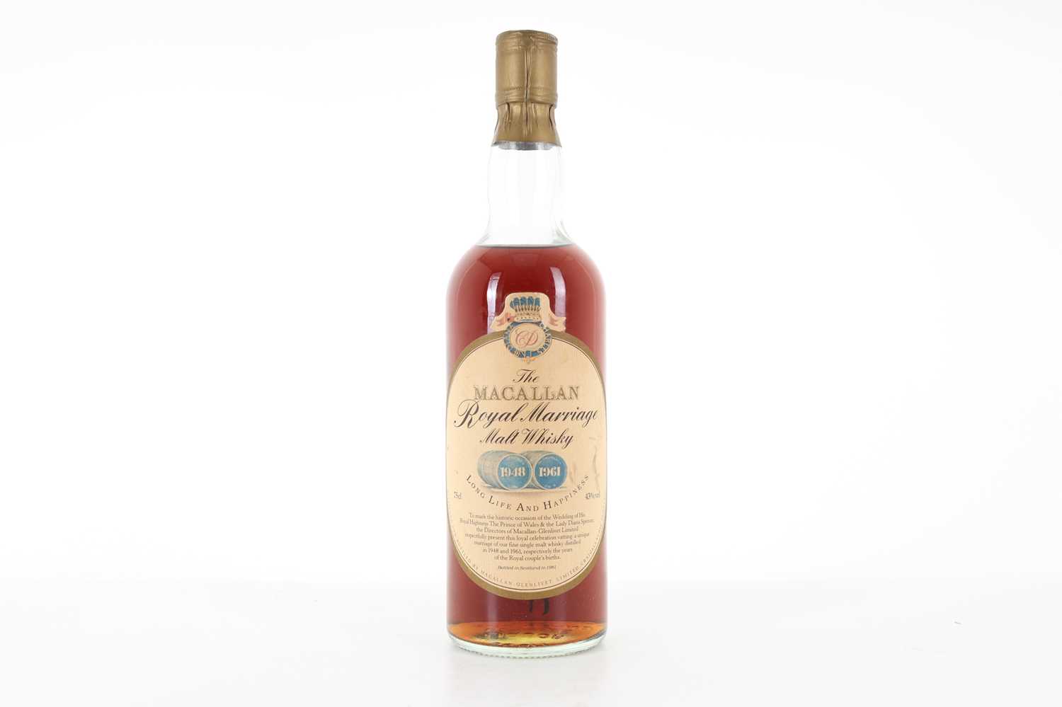 Lot 348 - MACALLAN 1948 & 1961 ROYAL MARRIAGE 75CL