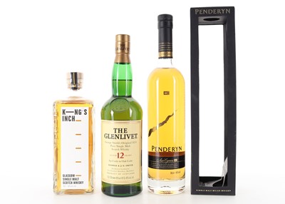 Lot 355 - GLENLIVET 12 YEAR OLD, PENDERYN AUR CYMRU