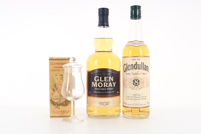 Lot 360 - GLENDULLAN 8 YEAR OLD AND GLEN MORAY SINGLE MALT 1L