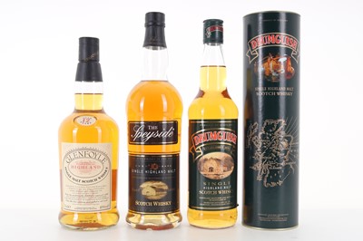 Lot 361 - GLENFOYLE 12 YEAR OLD, SPEYSIDE 10 YEAR OLD AND DRUMGUISH SINGLE MALT