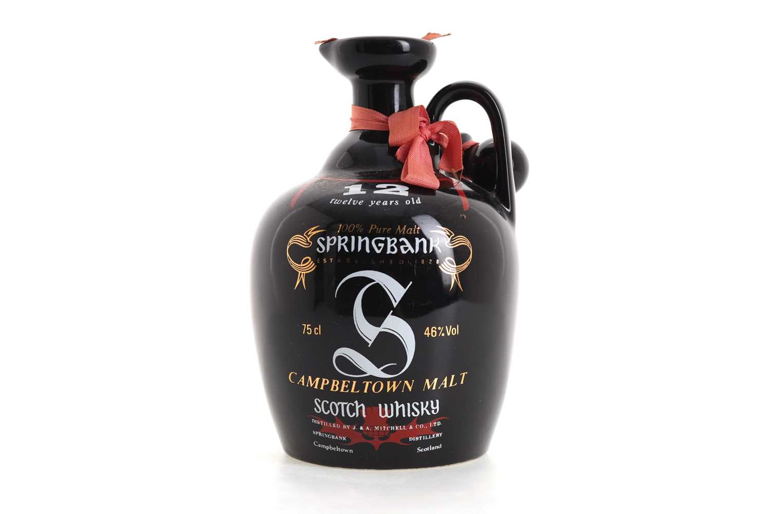 Lot 376 - SPRINGBANK 12 YEAR OLD CERAMIC DECANTER 1980S 75CL