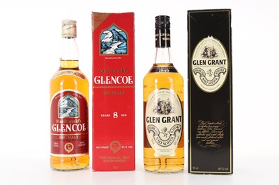 Lot 380 - MCDONALD'S GLENCOE 8 YEAR OLD 100° PROOF 75CL AND GLEN GRANT 75CL