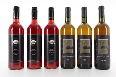 Lot 411 - THREE BOTTLES OF HAWKES BAY 2006 ROSE MERLOT MALBEC