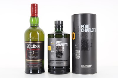 Lot 459 - PORT CHARLOTTE 10 YEAR OLD AND ARDBEG 5 YEAR OLD WEE BEASTIE