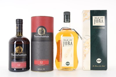Lot 464 - BUNNAHABHAIN 12 YEAR OLD AND JURA 10 YEAR OLD 1L